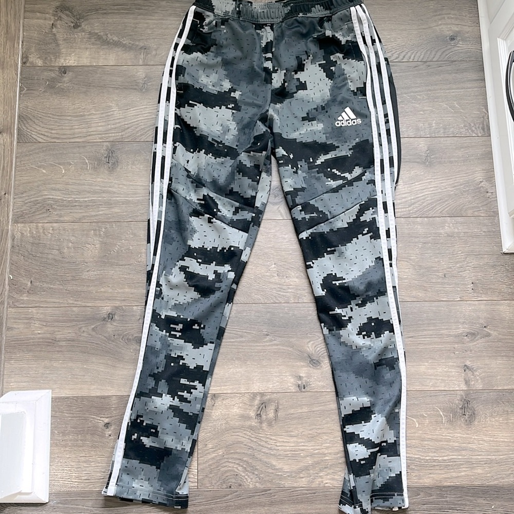 Adidas camouflage gray joggers